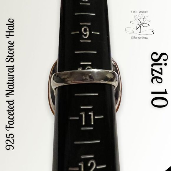 925 Orange Natural Stone Ring Size 10 by Whitney Kelly - Picture 6 of 11